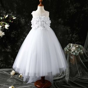 Princess Daliana Floral Pearl Back Dress W/ Train 1803